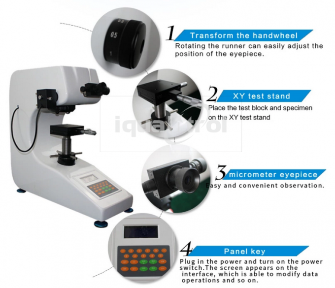 ISO 6507 Micro Vicker Hardness Tester , Material Hardness Testing Machine