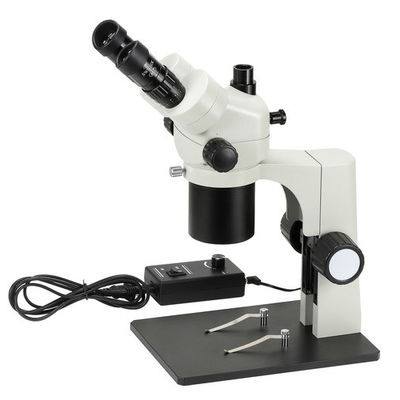 China High Contrast LED Coaxial Illumination Trinocular Stereo Microscope with Magnification 18X-65X supplier