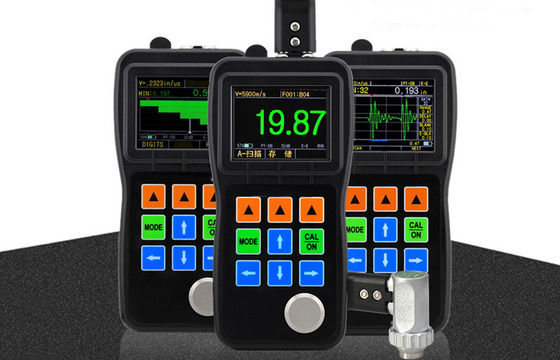 OLED Screen Echo-Echo Mode Non Destructive Ultrasonic Thickness Gauge with Color Waveform