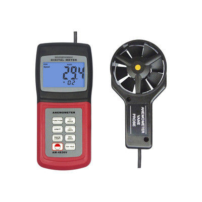 China Air Velocity Anemometer AM-4836V to Test Wind Speed and Air Temperature Support Peak Hold supplier