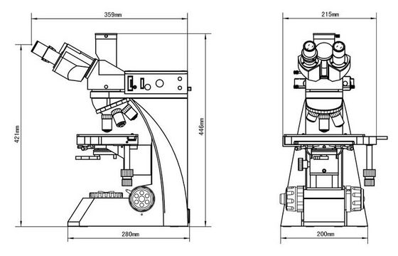 Upright Reflected Digital Metallurgical Trinocular Microscope with Polarizer Device