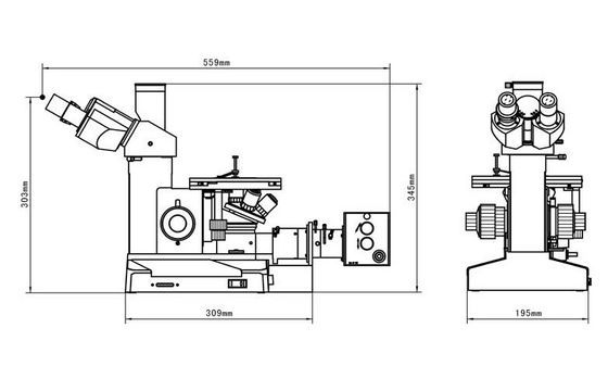Trinocular Inverted Digital Metallurgical Microscope with Wide Field Eyepiece 10X