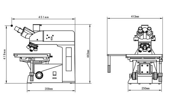 Trinocular Upright Reflected Digital Metallurgical Microscope with Polarizer Device