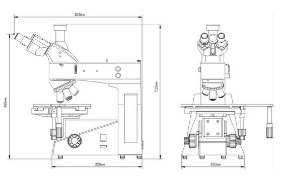 Upright Trinocular Digital Metallurgical Microscope with UIS and Dark Field Observation