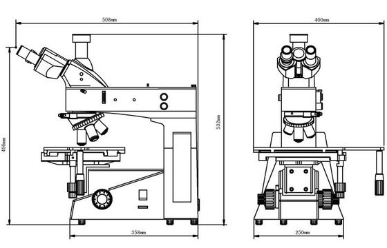 Halogen Lamp Upright Trinocular Metallurgical Microscope with DIC and Infinity System supplier