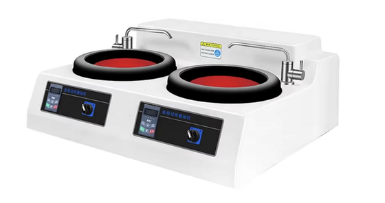 Stepless Speed Double Disc Metallographic Grinding and Polishing Machine with Two Motors
