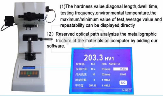 Auto Turret Large LCD Digital Micro Vickers Hardness Tester with Hardness Conversion