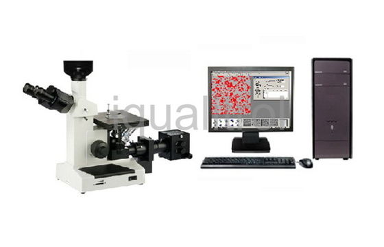 Trinocular Inverted Digital Metallurgical Microscope with Wide Field Eyepiece 10X